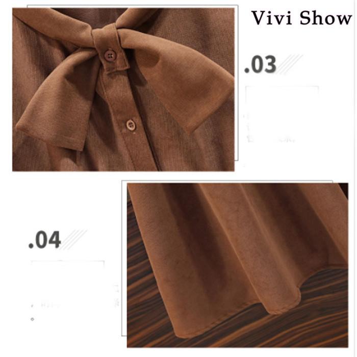 レディース ワンピース 膝丈 Aラインワンピース リボン付き 腰絞り