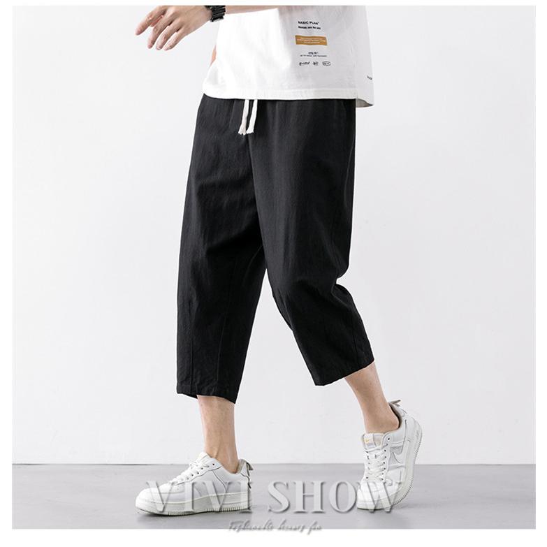 接触冷感 速乾 撥水 クロップドパンツ 8分丈 ストレッチ ハーフパンツ