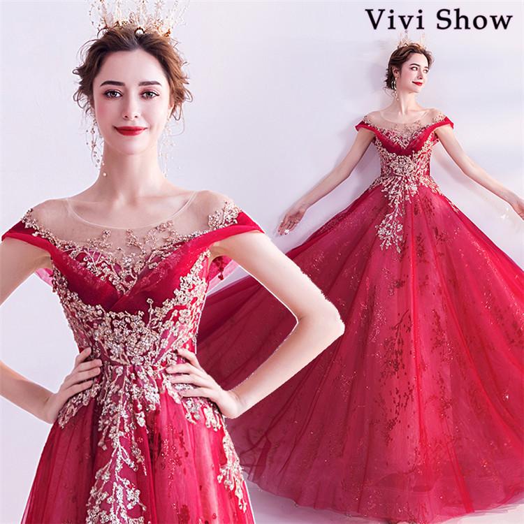 ウェディングドレス レッドドレス 花嫁 結婚式 披露宴 大きいサイズ A  