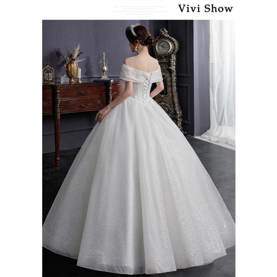 ウェディングドレス 結婚式 立体ドレス 二次会 ホワイト 花嫁