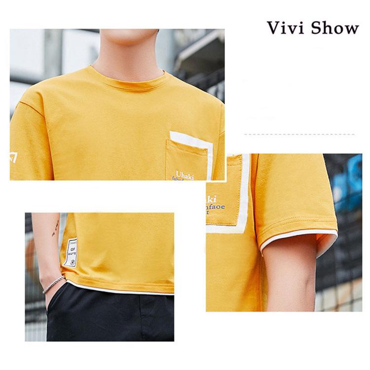 Tシャツ メンズ 胸ポケット クールネック アメカジ 英文字 おしゃれ