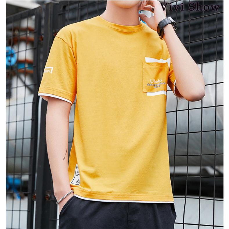 Tシャツ メンズ 胸ポケット クールネック アメカジ 英文字 おしゃれ