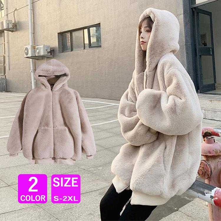 QutieFrash＊ファー付き＊ビッグフードジャケット＊パーカー QutieFrash＊ファー付き＊ビッグフードジャケット＊パーカー 【公式通販】