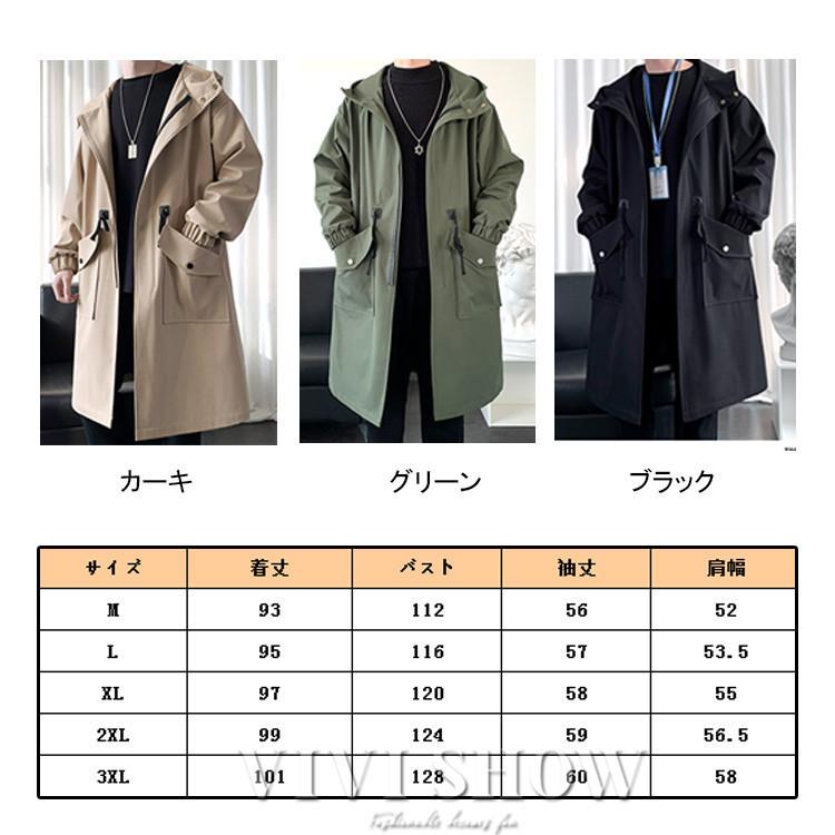 チェスターコート メンズ カジュアル ロング丈 スッキリ ゆったり