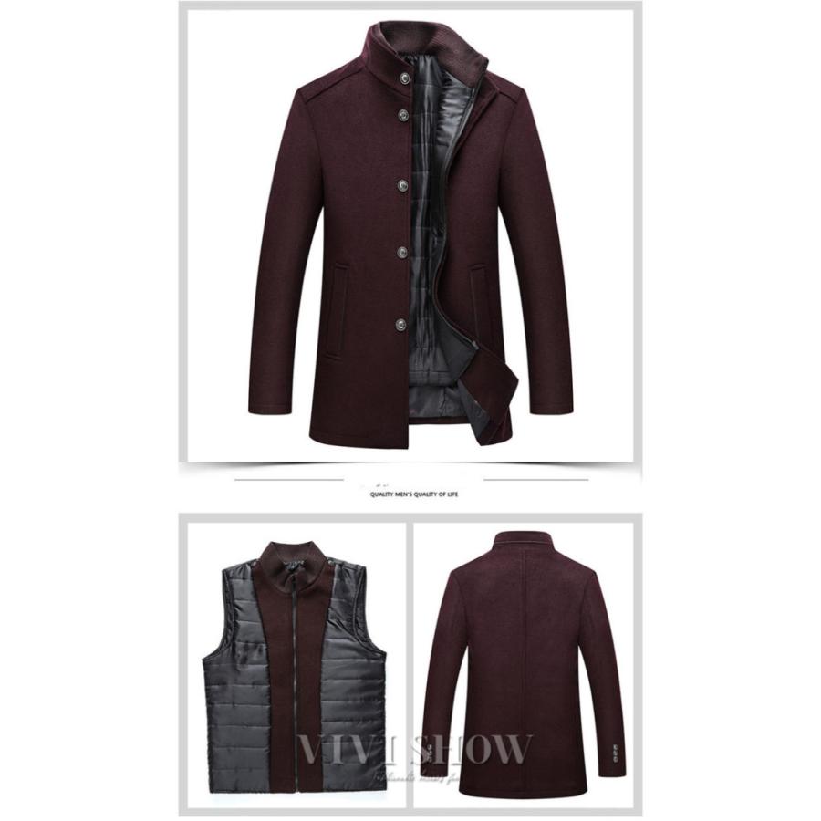 チェスターコート ロングコート メンズ ビジネス ウール コート