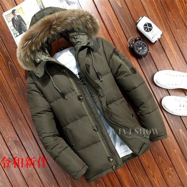 ダウンジャケット メンズ アウター フード付き マウンテンパーカー