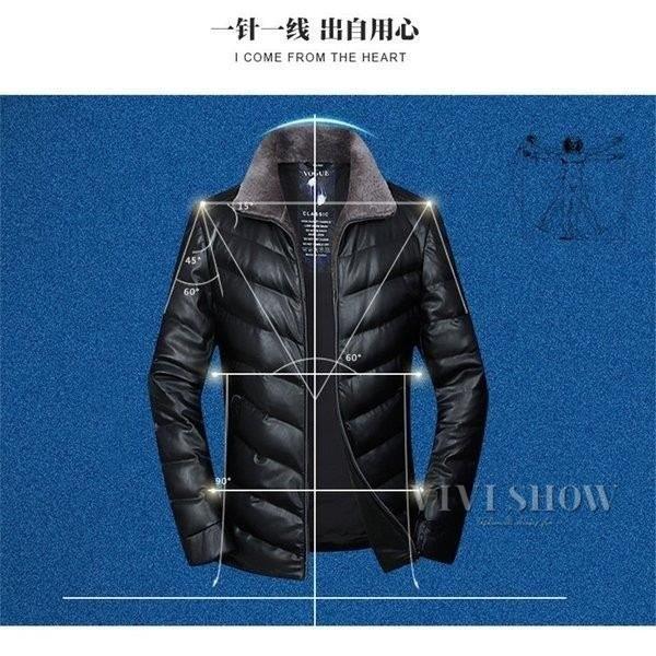 高品質 ダウンジャケット メンズ プレミアムダウン80％ V型キルト