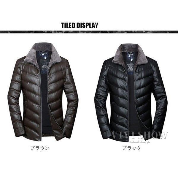 高品質 ダウンジャケット メンズ プレミアムダウン80％ V型キルト
