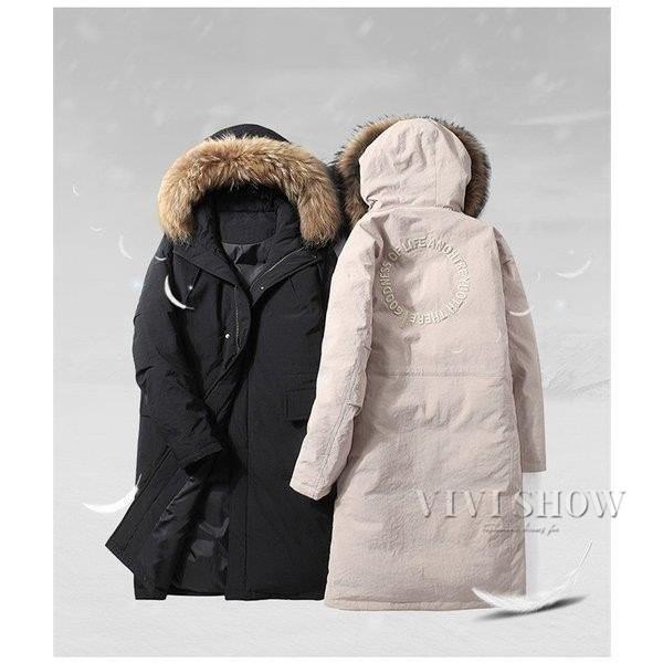 ダウンコート メンズ ダウンジャケット ロング丈 ロングコート 無地