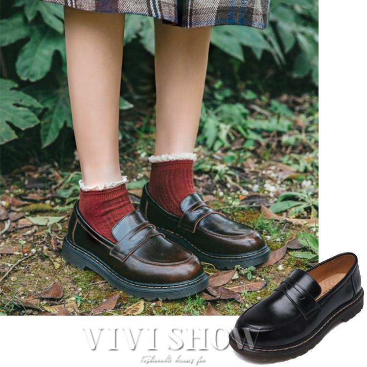 ローファー レディース 通学 学生 靴 履きやすい 疲れない 丈夫 Vivishow Dse113 Vivishow 通販 Yahoo ショッピング