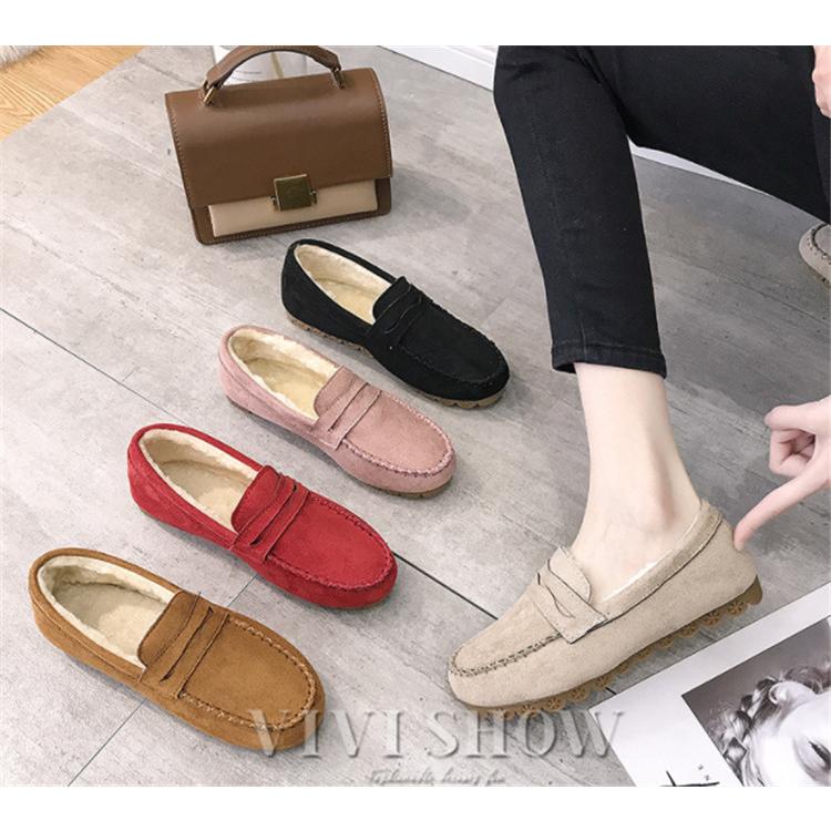 ドライビングシューズ モカシン レディース 裏起毛 スリッポン