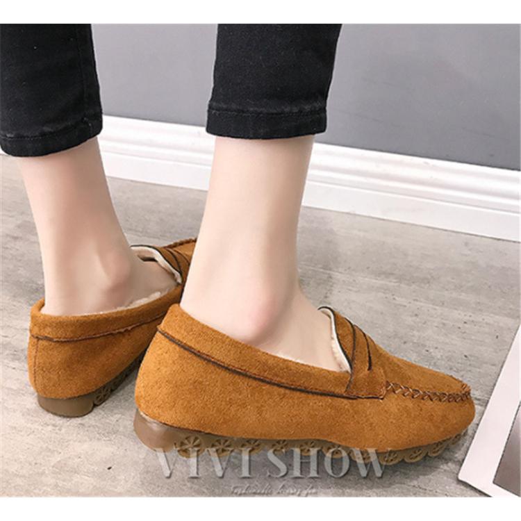 ドライビングシューズ モカシン レディース 裏起毛 スリッポン