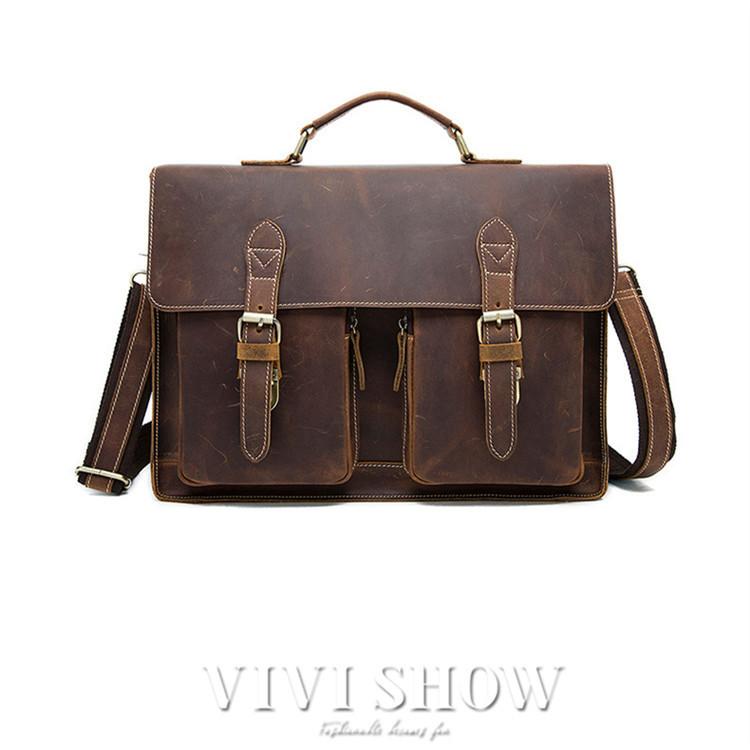 厚手本革 ショルダーバッグ メンズ 本革 メッセンジャーバッグ A4鞄