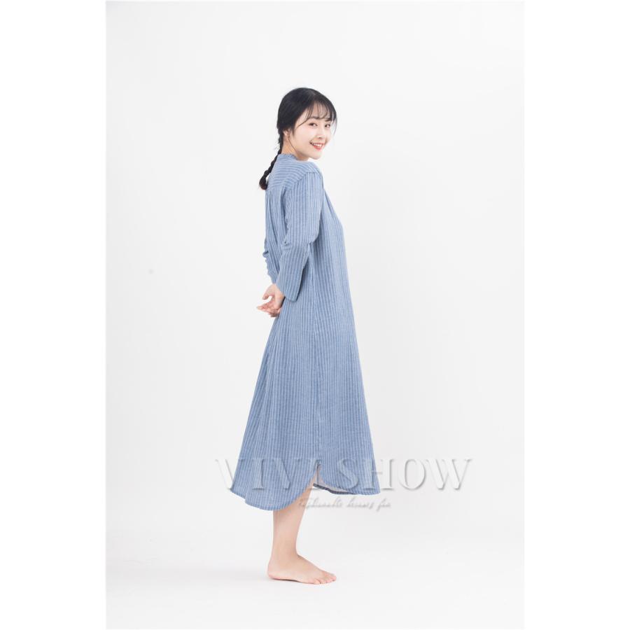 パジャマ レディース 春 夏 前開き 長袖 大きいサイズ ロング