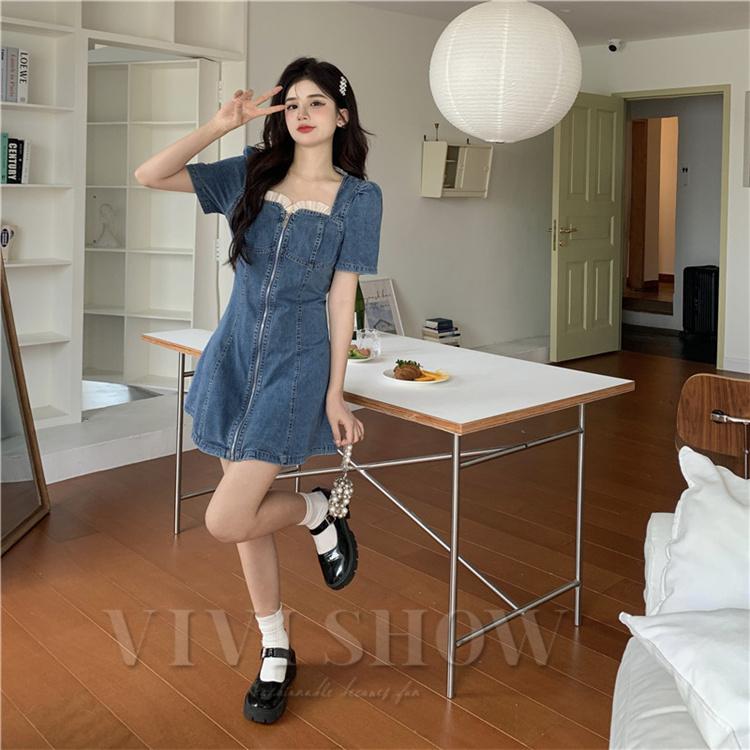 レディース 半袖 膝上丈 ミニワンピース ショート 可愛い おしゃれ