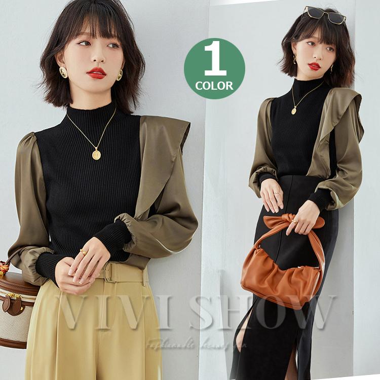 ブラウス 韓国ファッション 着痩せ トップス シャツ ?袖 夏服  