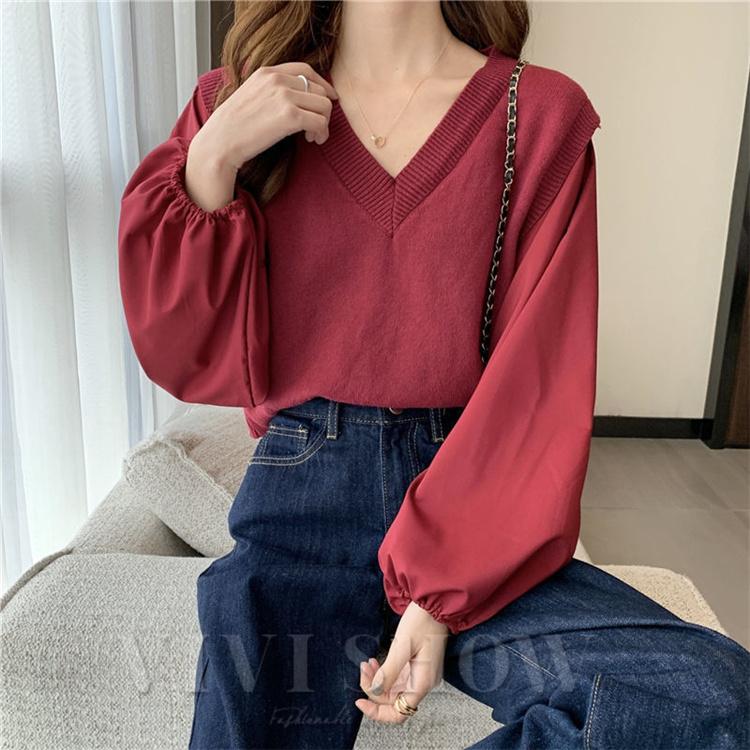 ファビアナフィリッピ　重ね着風　シャツニット　カシミヤ レディースガーゼ カシミヤ セーター§ナイトブルー Fabiana Filippi