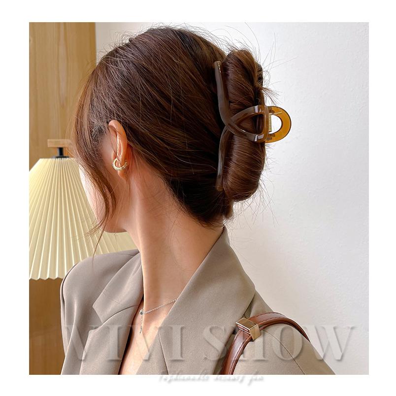 ヘアクリップ バンスクリップ ヘアアクセサリー クロスライン 大人 高