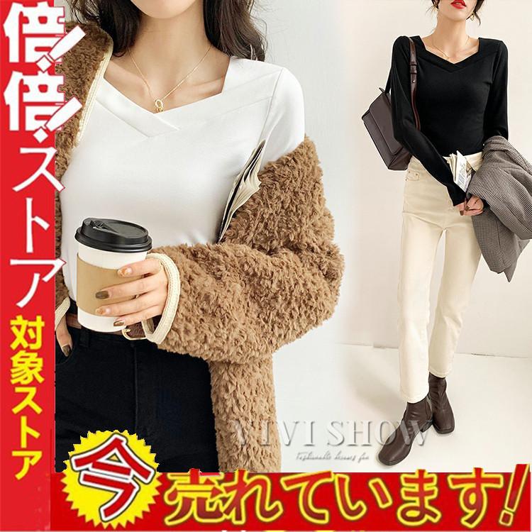 カットソー レディース 上品 トップス ゆったり 長袖 きれいめ カジュアル 大人 おしゃれ Efe062 Vivishow 通販 Yahoo ショッピング