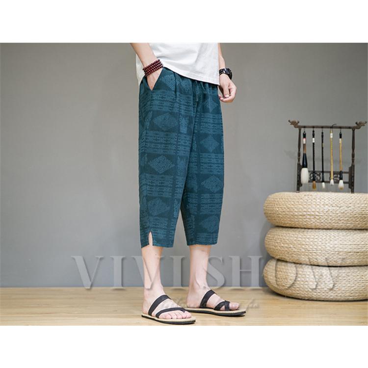 クロップドパンツ メンズ ハーフパンツ サルエルパンツ ショートパンツ