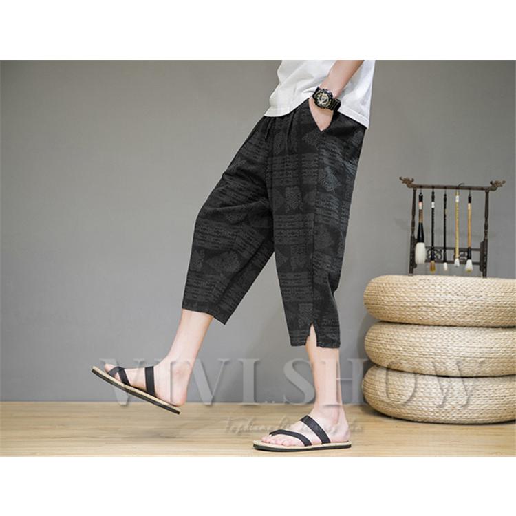 クロップドパンツ メンズ ハーフパンツ サルエルパンツ ショートパンツ