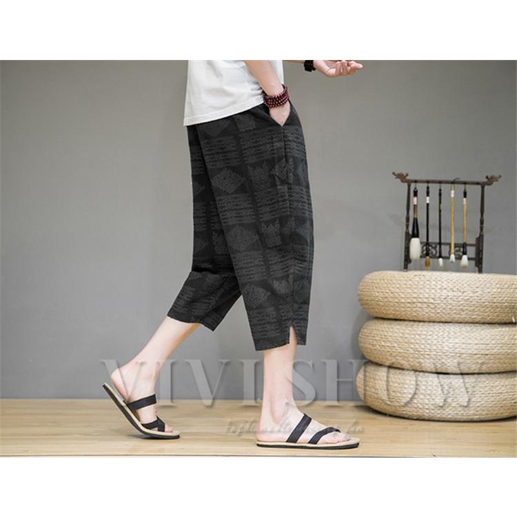 クロップドパンツ メンズ ハーフパンツ サルエルパンツ ショートパンツ