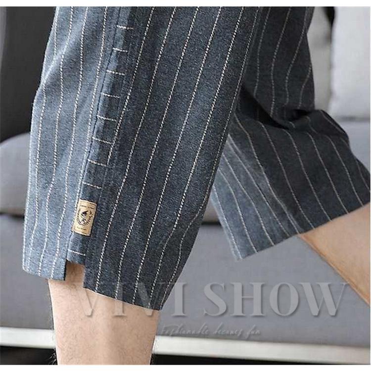 ムータ　クロップド　ショート　ハーフ　7部丈　パンツ クロップドパンツ メンズ 7分丈 綿麻 リネンパンツ ハーフパンツ