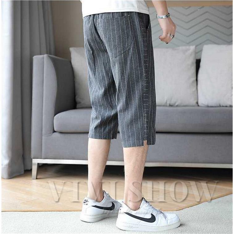 ムータ　クロップド　ショート　ハーフ　7部丈　パンツ クロップドパンツ メンズ 7分丈 綿麻 リネンパンツ ハーフパンツ