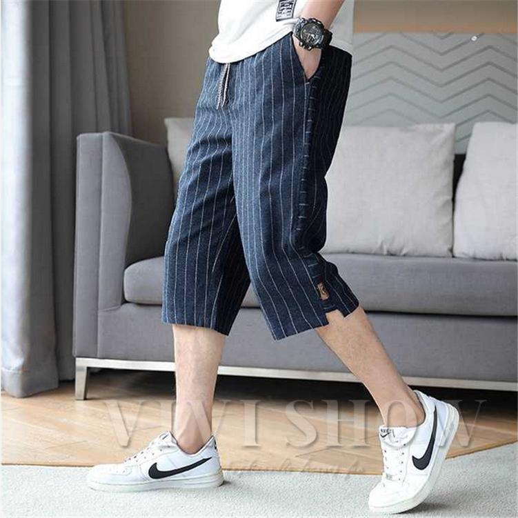 ムータ　クロップド　ショート　ハーフ　7部丈　パンツ クロップドパンツ メンズ 7分丈 綿麻 リネンパンツ ハーフパンツ