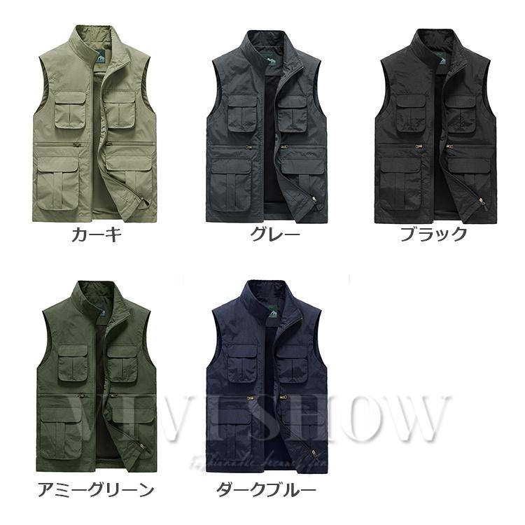 メッシュベスト　キャンプ釣りアウトドアギフト未使用匿名発送 ベスト メンズ 夏 多機能ベスト メッシュベスト 釣りベスト アウトドア