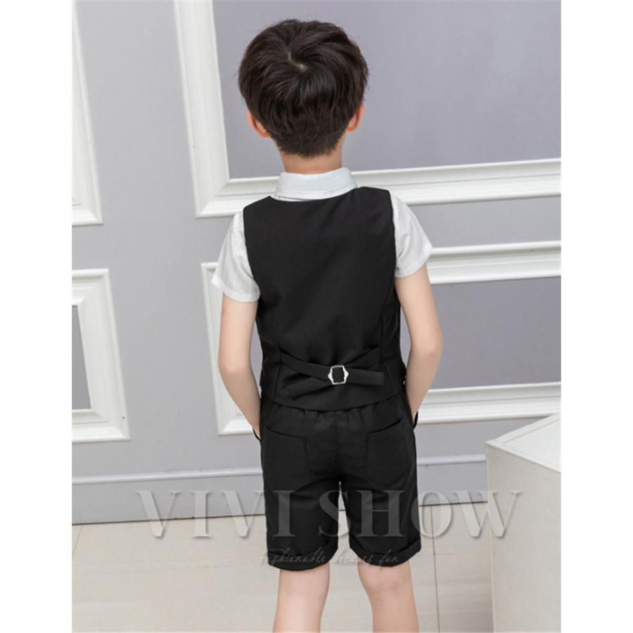 子供 スーツ 夏 礼服 かっこいい 半袖 半ズボン ハーフパンツ 男の子