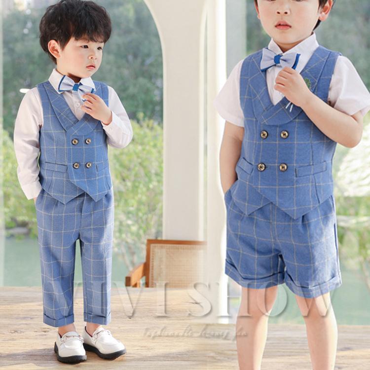 スーツ 子供 ベスト付き かっこいい タキシード セットアップ 七五三