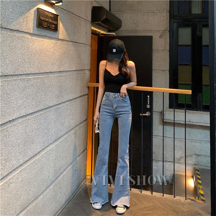 デニム フレアパンツ レディース デニムパンツ フレア ベルボトム
