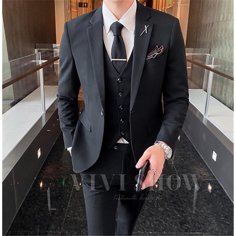 スリーピーススーツ ビジネススーツ メンズ スーツ スリムスーツ 上下