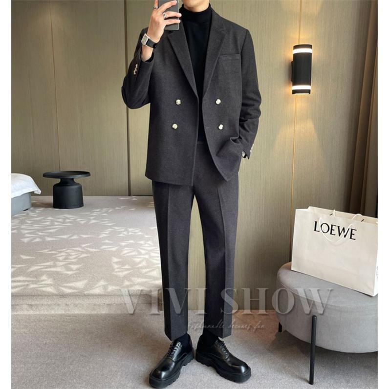 カジュアルスーツ メンズ セットアップスーツ ゆったりシルエット