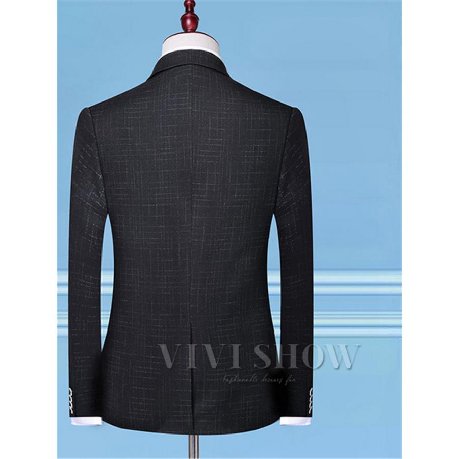 メンズ スーツセットアップ スーツ ビジネススーツ 上下セット 三点