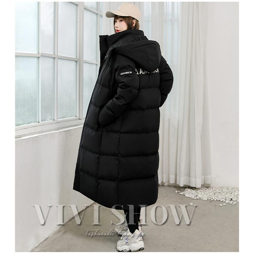 レディース メンズ ダウンジャケット アウター ロング丈 フード 暖かい
