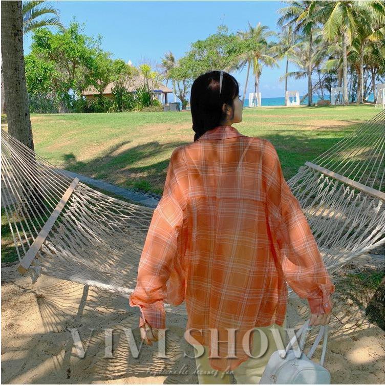 カーディガン チェック柄 ロングシャツ ロングカーディガン ブロック