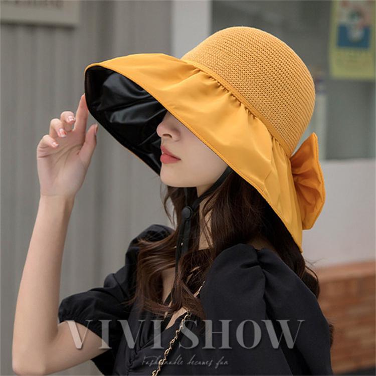 ♡まま♡celford リボン付きつば広ブレードハット ♡まま様専用