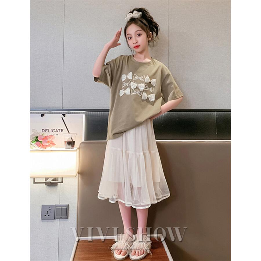 キッズ ジュニア 女の子 上下 子供服 セットアップ ポケット シンプル