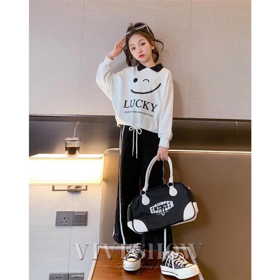 キッズ ジュニア 女の子 上下 子供服 セットアップ カジュアル