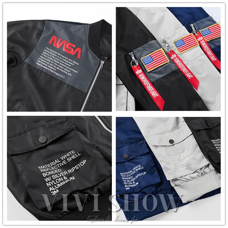 在庫処分即日 ボンバージャケット NASA フライトジャケット メンズ