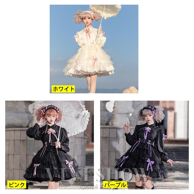 美品 Deany 花柄 レース フリル リボン ワンピース ロリータ 姫ギャル レディース ワンピース ワンピ リボン レース コスチューム風
