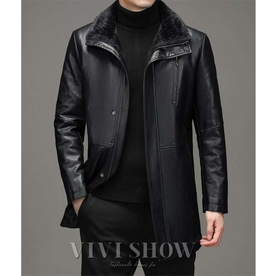 レザーコート レザージャケット 革コート 本革調 柔らかい 裏起毛