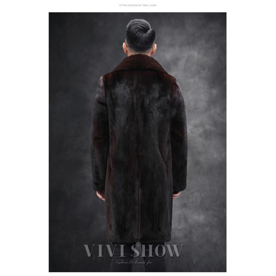 ファーコート メンズ 厚手 毛皮コート フェイクファー ロングコート