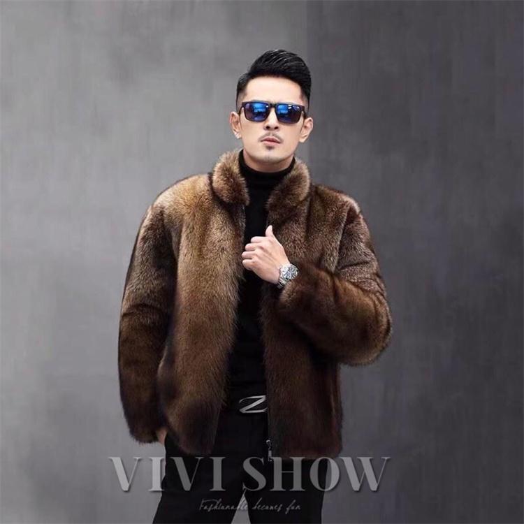 毛皮コート ファーコート メンズ アウター 防寒 ファー フェイクファー