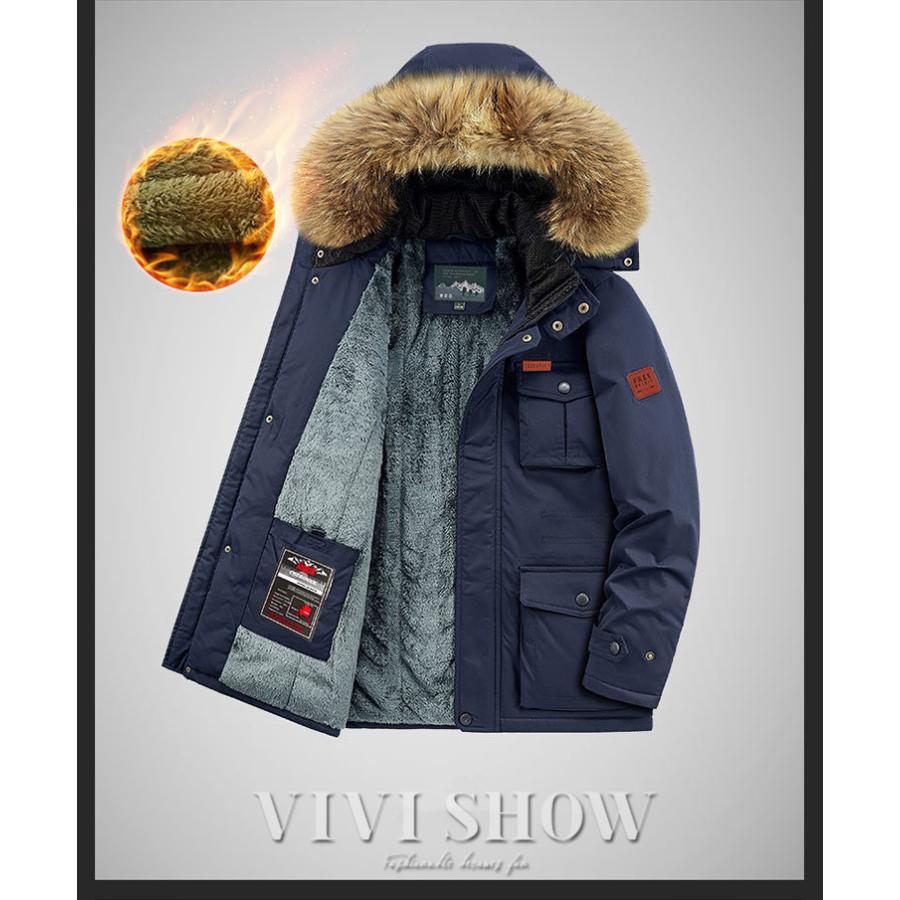 モッズコート ミリタリー メンズ ボアジャケット 中綿コート フード