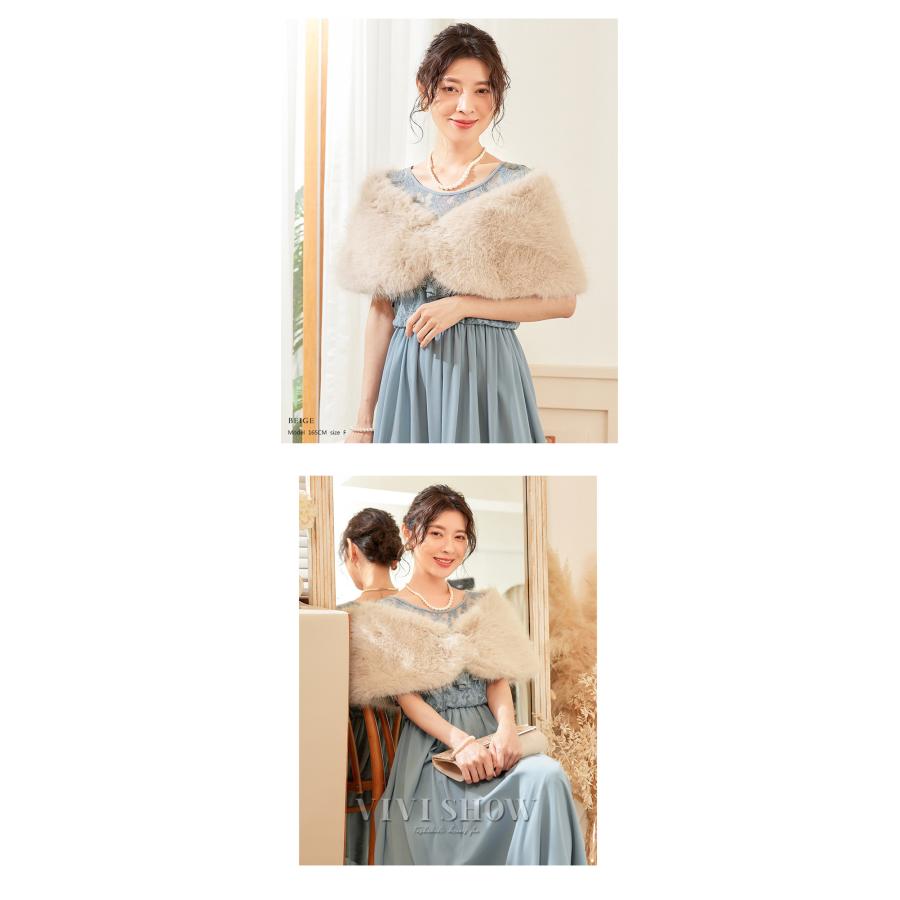 豪華肩掛け 大判ショール  ファーストール  毛皮ケープ ☆結婚式 ボレロ 豪華肩掛け 大判ショール ファーストール 毛皮風ケープ 結婚式 ボレロ