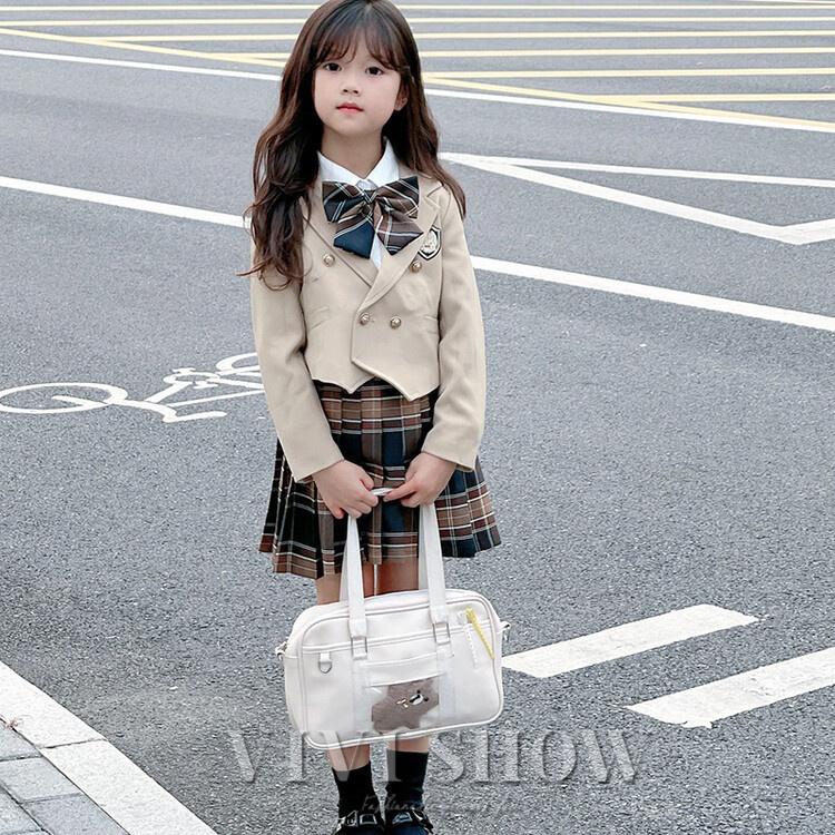 入学式 女の子 服 スーツ リボン 結婚式 発表会 チェック スカート