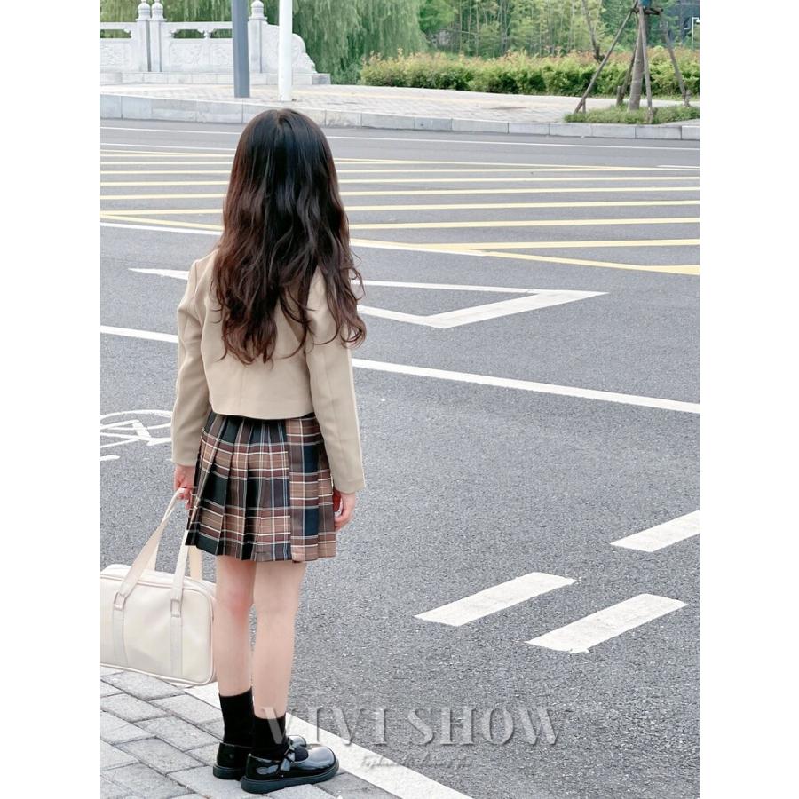 入学式 女の子 服 スーツ リボン 結婚式 発表会 チェック スカート